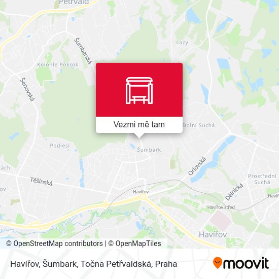Havířov, Šumbark, Točna Petřvaldská mapa