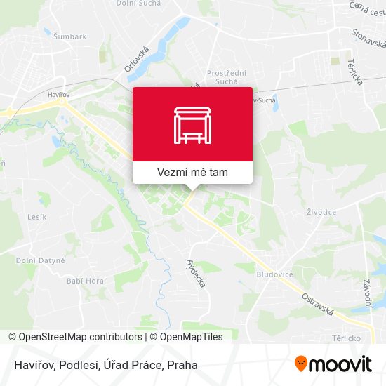 Havířov, Podlesí, Úřad Práce mapa
