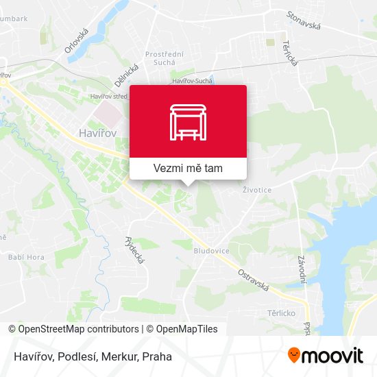 Havířov, Podlesí, Merkur mapa