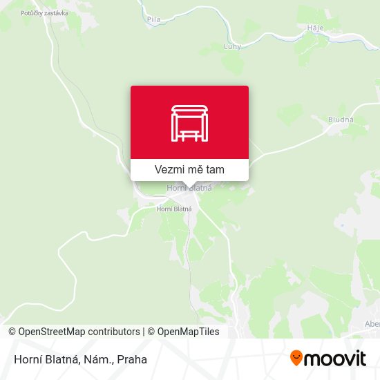 Horní Blatná, Nám. mapa