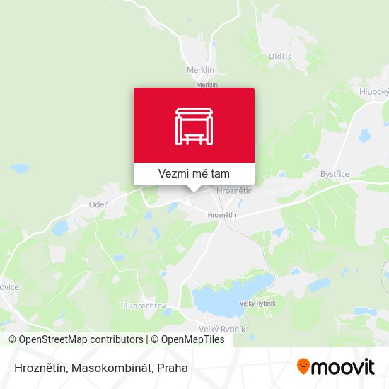 Hroznětín, Masokombinát mapa