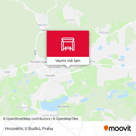Hroznětín, U Budků mapa