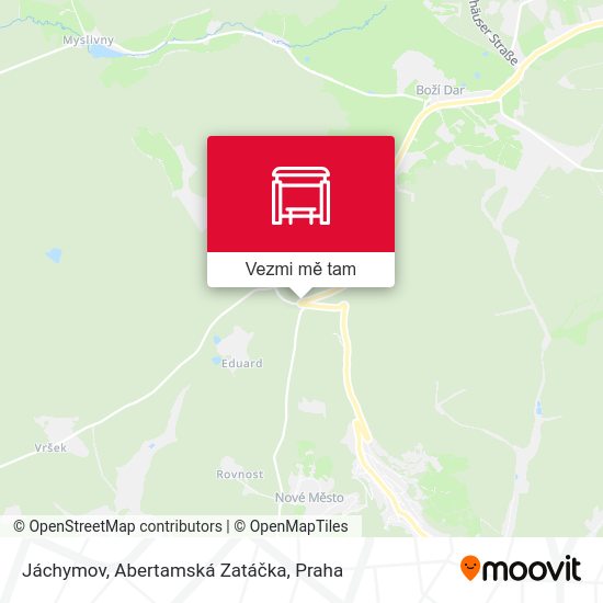 Jáchymov, Abertamská Zatáčka mapa