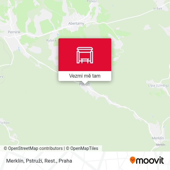 Merklín, Pstruží, Rest. mapa