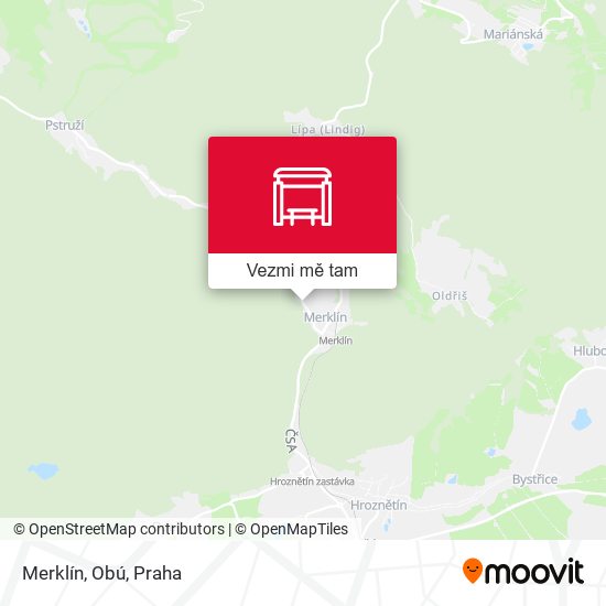 Merklín, Obú mapa