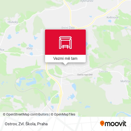 Ostrov, Zvl. Škola mapa