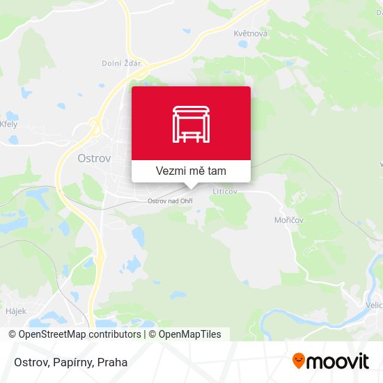 Ostrov, Papírny mapa