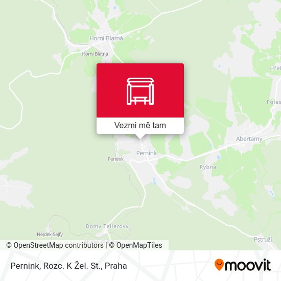 Pernink, Rozc. K Žel. St. mapa