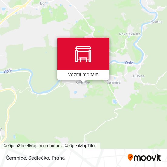 Šemnice, Sedlečko mapa