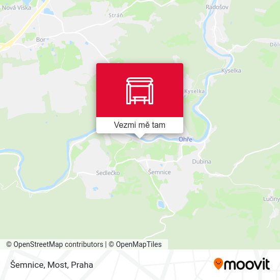 Šemnice, Most mapa
