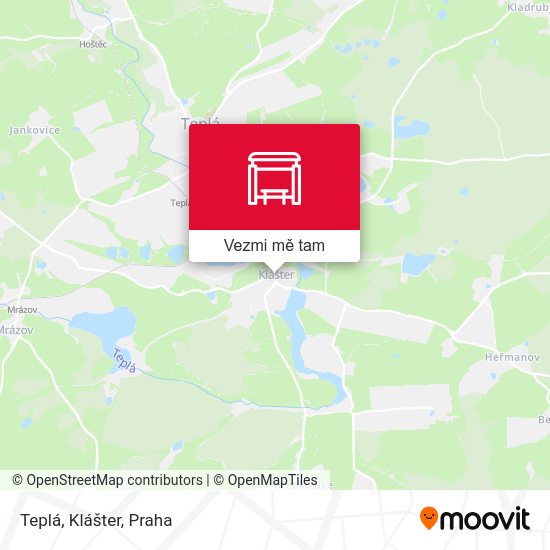 Teplá, Klášter mapa