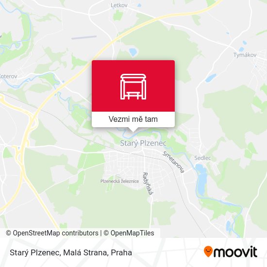 Starý Plzenec, Malá Strana mapa