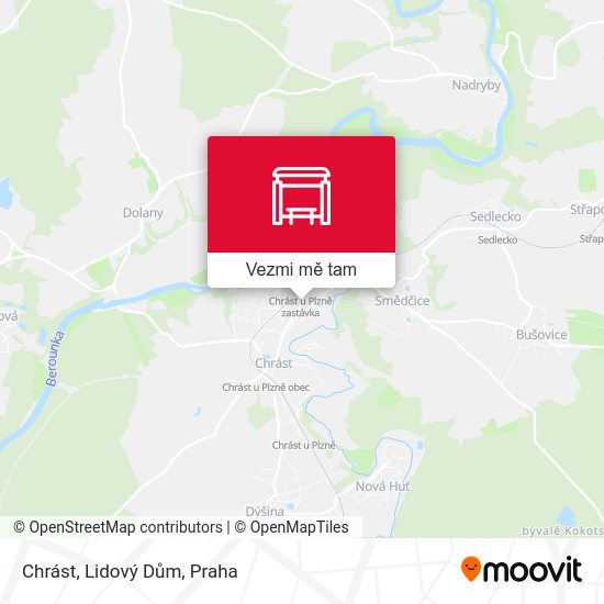 Chrást, Lidový Dům mapa