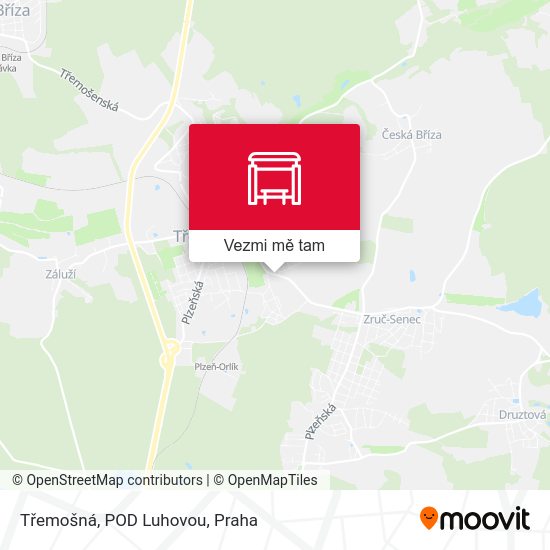 Třemošná, POD Luhovou mapa