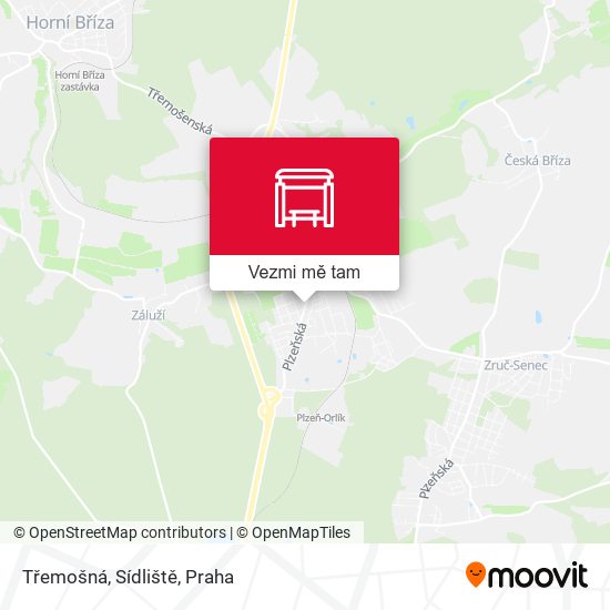 Třemošná, Sídliště mapa
