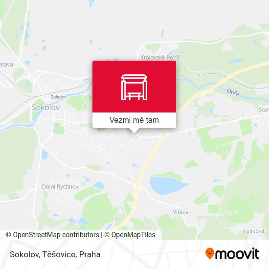 Sokolov, Těšovice mapa