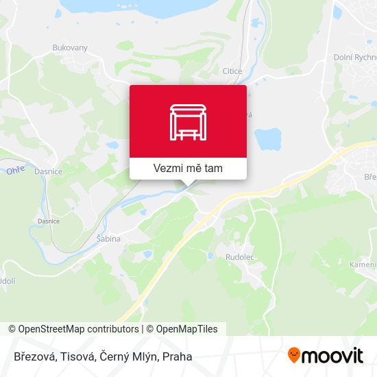 Březová, Tisová, Černý Mlýn mapa