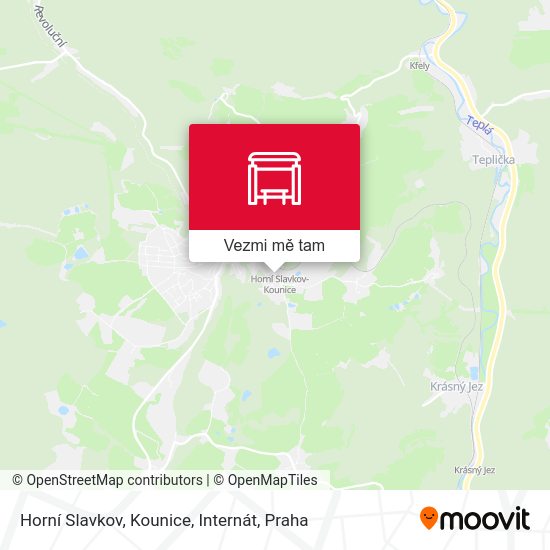 Horní Slavkov, Kounice, Internát mapa