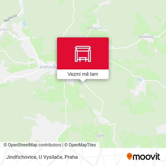 Jindřichovice, U Vysílače mapa