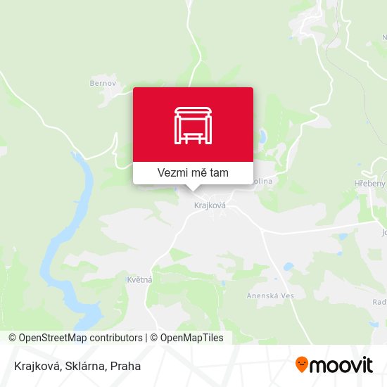 Krajková, Sklárna mapa