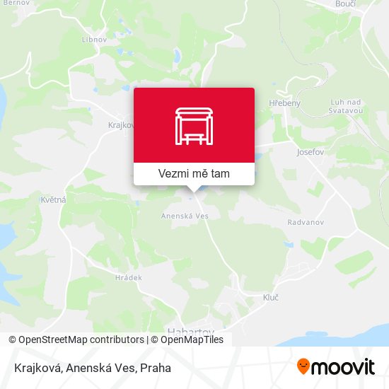 Krajková, Anenská Ves mapa