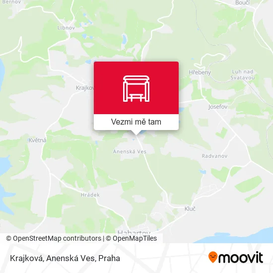 Krajková, Anenská Ves mapa