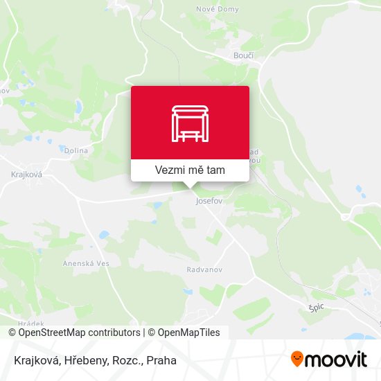 Krajková, Hřebeny, Rozc. mapa