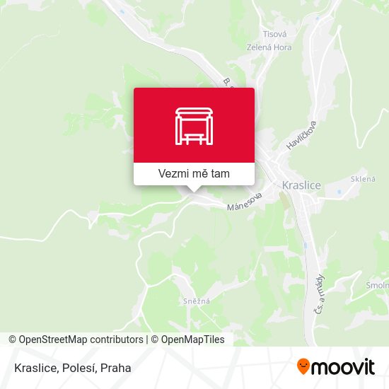 Kraslice, Polesí mapa