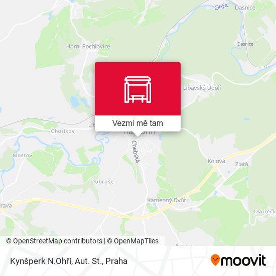 Kynšperk N.Ohří, Aut. St. mapa