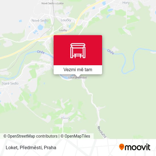 Loket, Předměstí mapa