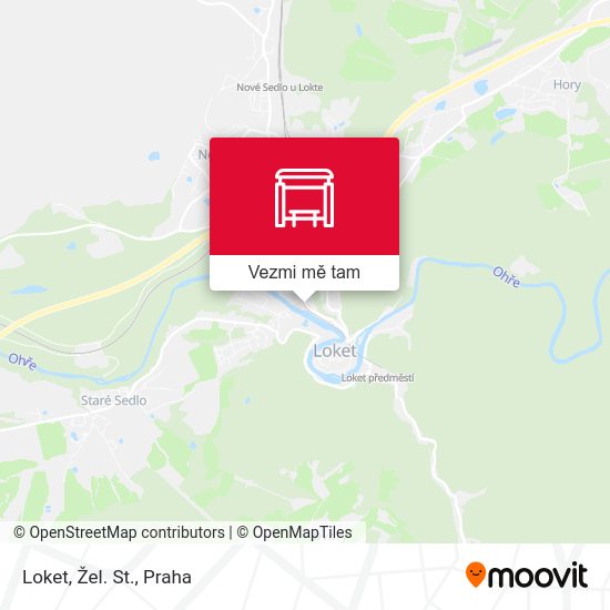 Loket, Žel. St. mapa