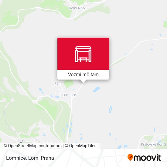 Lomnice, Lom mapa