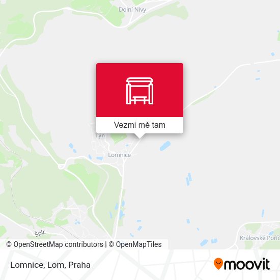 Lomnice, Lom mapa
