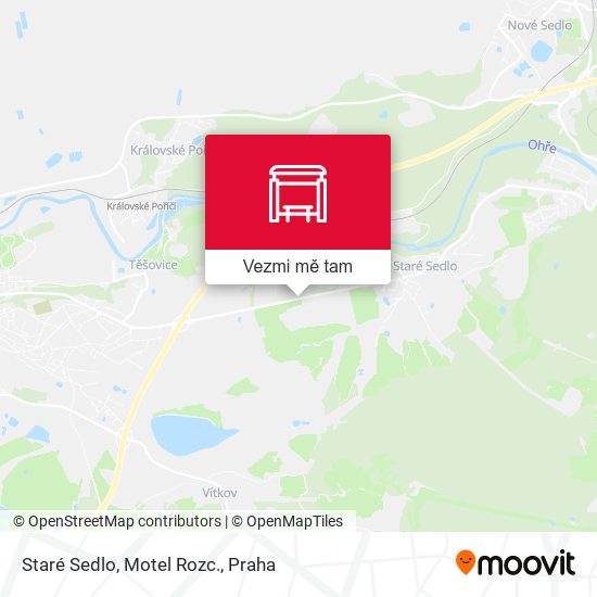 Staré Sedlo, Motel Rozc. mapa