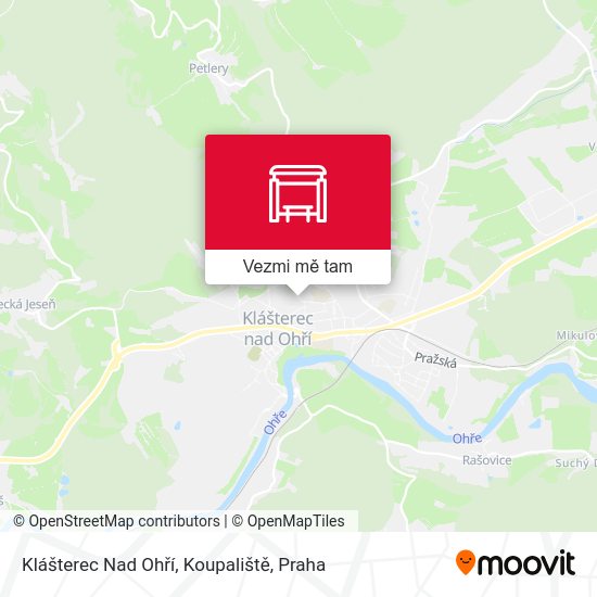 Klášterec Nad Ohří, Koupaliště mapa