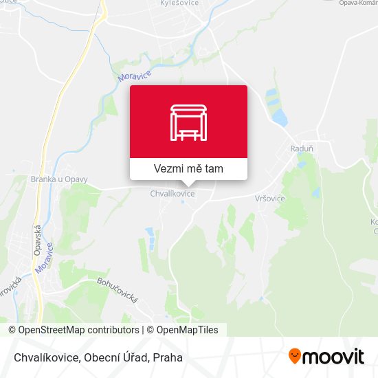Chvalíkovice, Obecní Úřad mapa