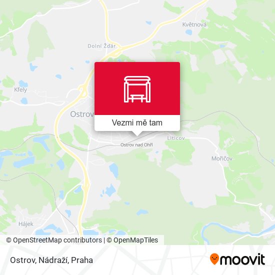 Ostrov, Nádraží mapa