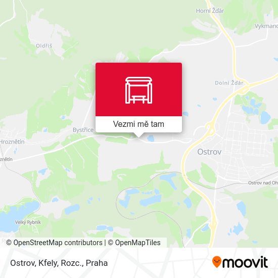 Ostrov, Kfely, Rozc. mapa