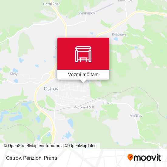 Ostrov, Penzion mapa