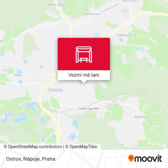 Ostrov, Nápoje mapa