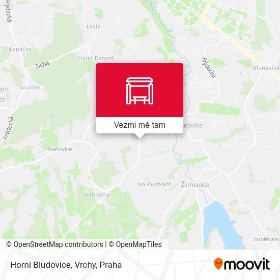 Horní Bludovice, Vrchy mapa