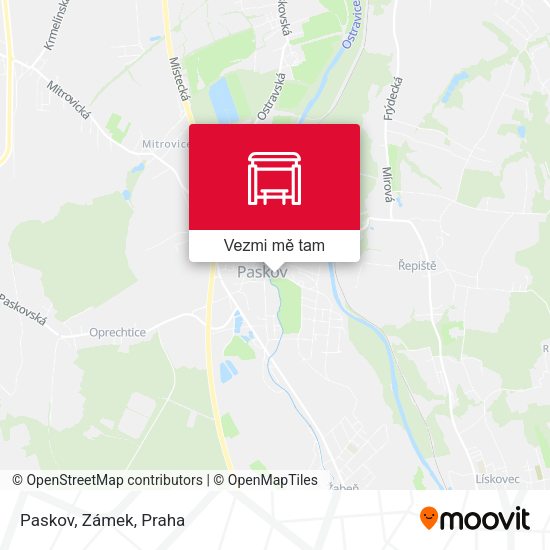 Paskov, Zámek mapa
