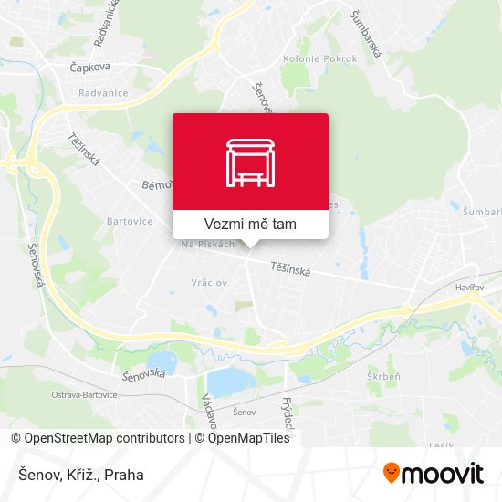 Šenov, Křiž. mapa