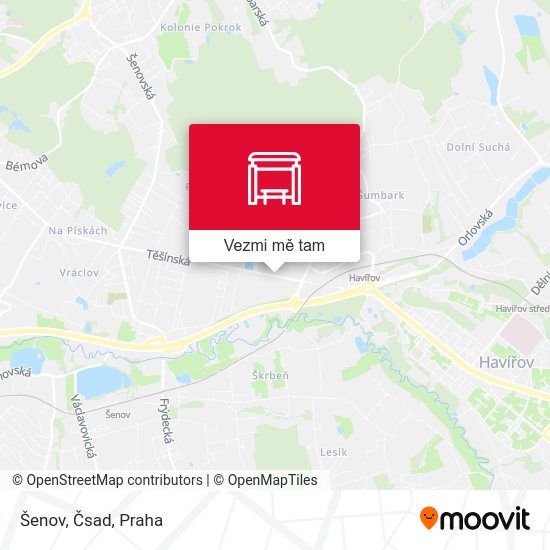 Šenov, Čsad mapa