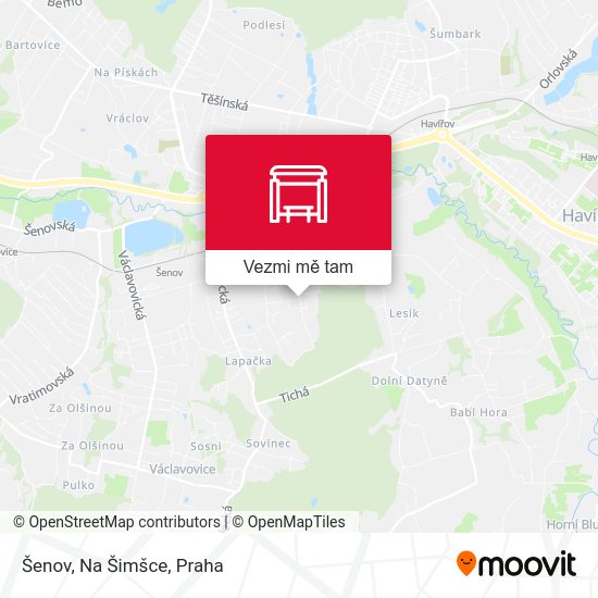 Šenov, Na Šimšce mapa
