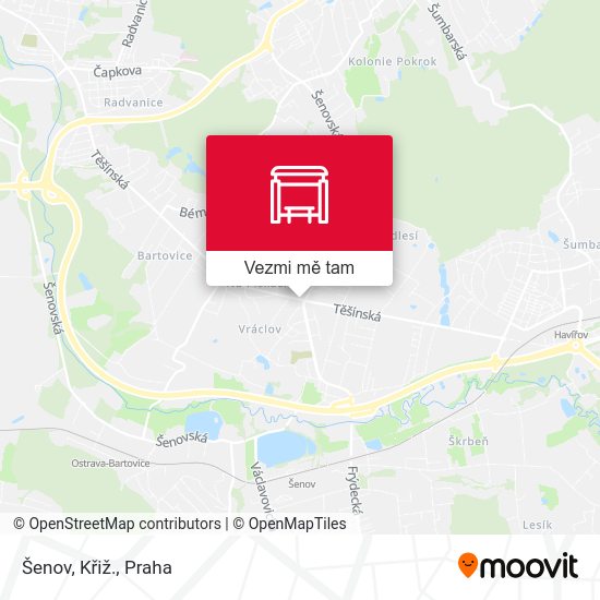 Šenov, Křiž. mapa