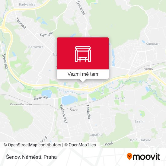 Šenov, Náměstí mapa