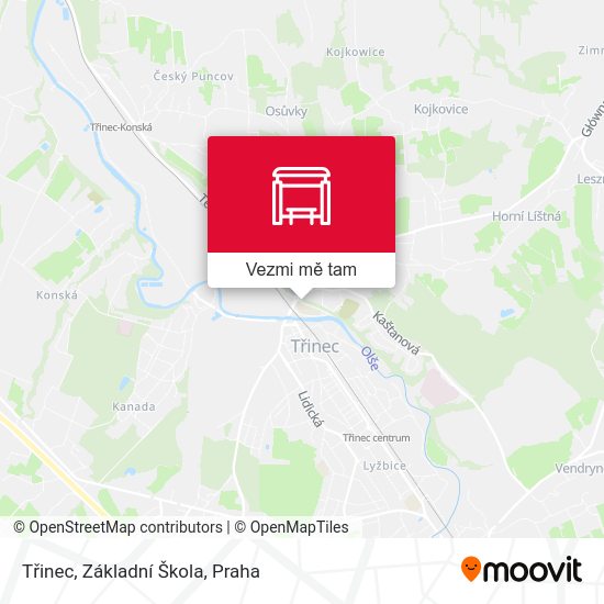 Třinec, Základní Škola mapa