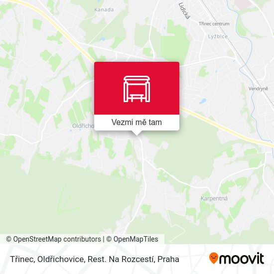Třinec, Oldřichovice, Rest. Na Rozcestí mapa