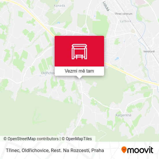 Třinec, Oldřichovice, Rest. Na Rozcestí mapa